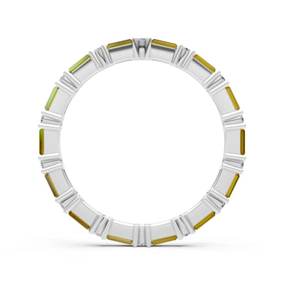 Citrine Baguette and Round Full Eternity Band