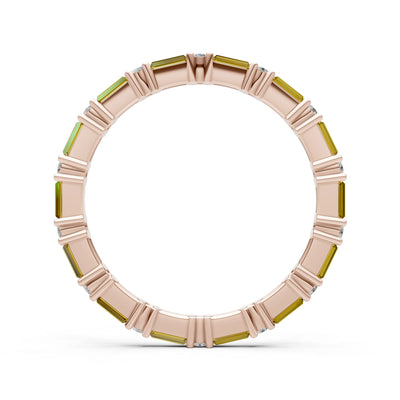 Citrine Baguette and Round Full Eternity Band