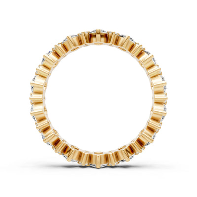Oval & Round Gemstones Full Eternity Band