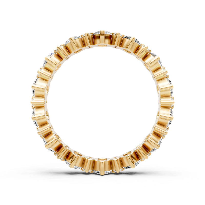 Oval & Round Gemstones Full Eternity Band