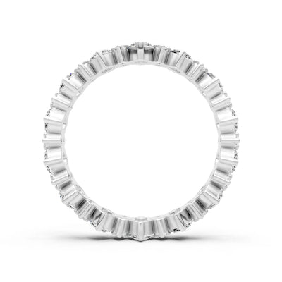 Oval & Round Gemstones Full Eternity Band