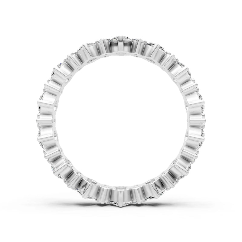 Oval & Round Gemstones Full Eternity Band