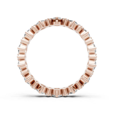 Oval & Round Gemstones Full Eternity Band