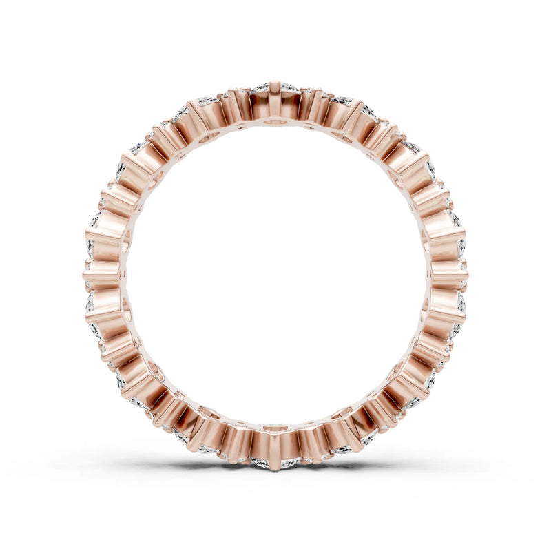 Oval & Round Gemstones Full Eternity Band