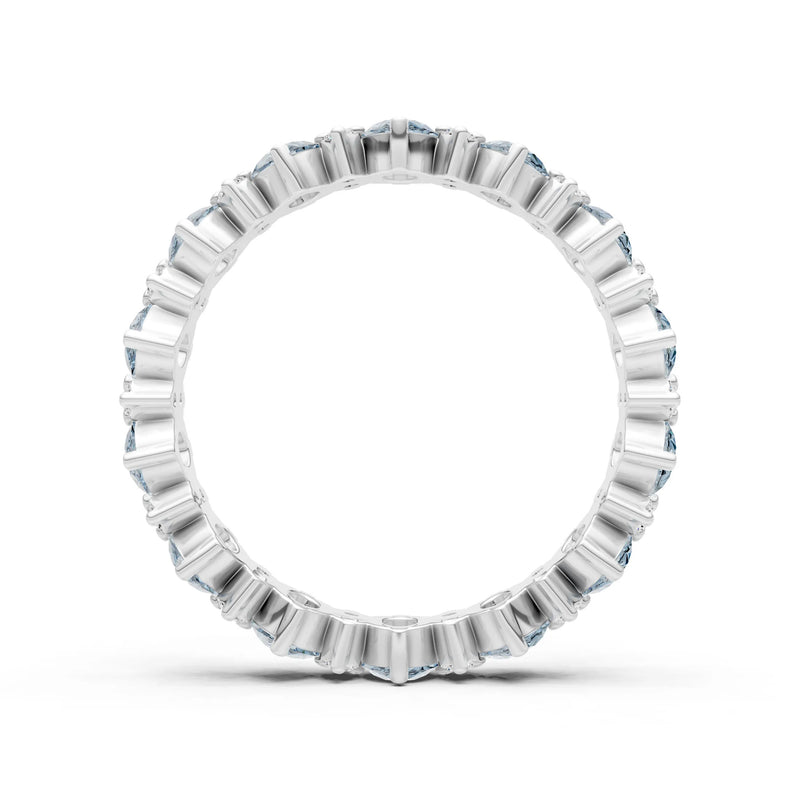 Oval & Round Gemstones Full Eternity Band