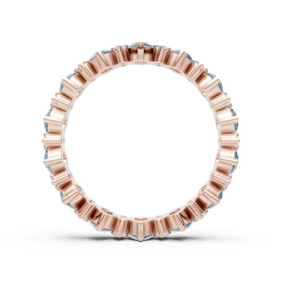 Oval & Round Gemstones Full Eternity Band