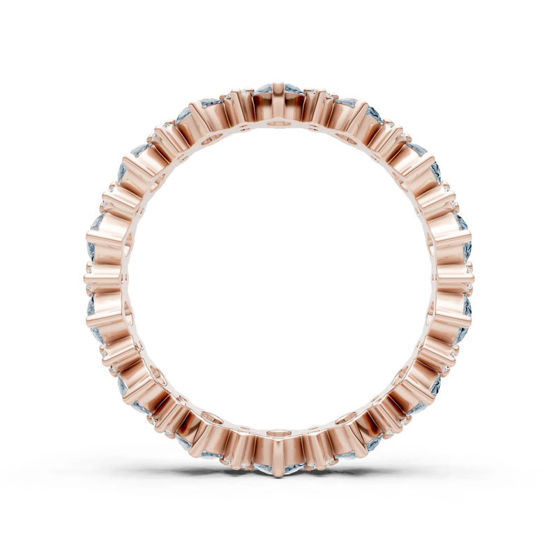 Oval & Round Gemstones Full Eternity Band