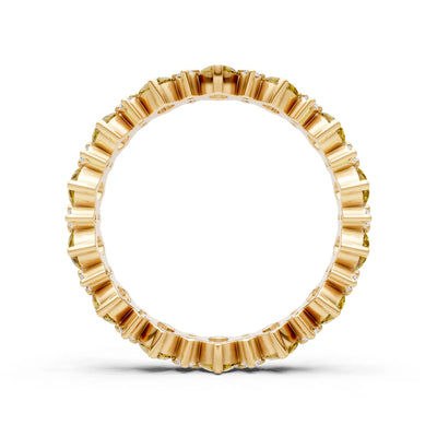 Oval & Round Gemstones Full Eternity Band