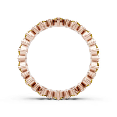 Oval & Round Gemstones Full Eternity Band