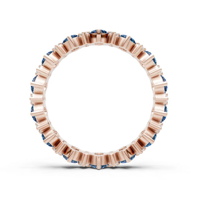 Oval & Round Gemstones Full Eternity Band