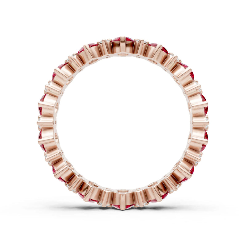 Oval & Round Gemstones Full Eternity Band