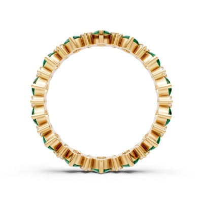 Oval & Round Gemstones Full Eternity Band