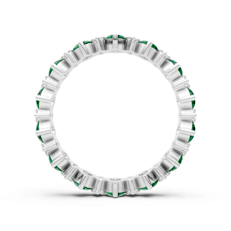 Oval & Round Gemstones Full Eternity Band