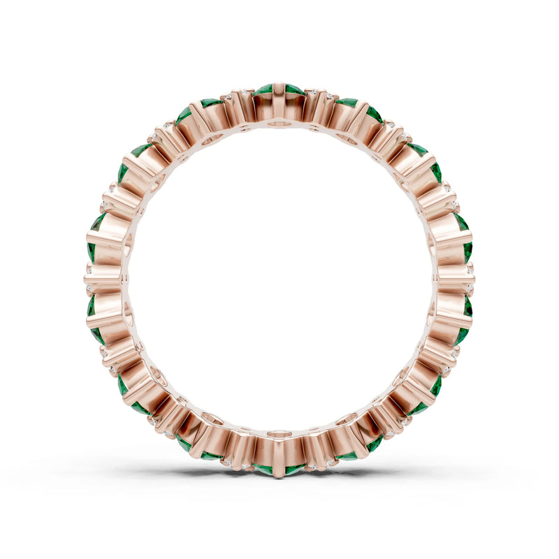 Oval & Round Gemstones Full Eternity Band