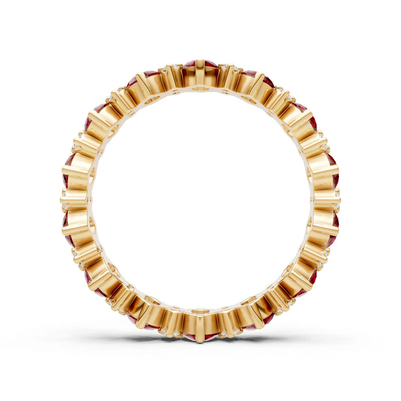 Oval & Round Gemstones Full Eternity Band