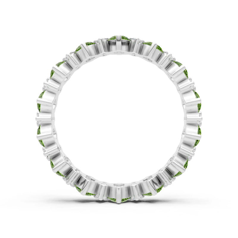 Oval & Round Gemstones Full Eternity Band