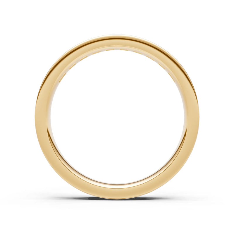 Princess Cut Minimalist Channel Set Half Eternity Band