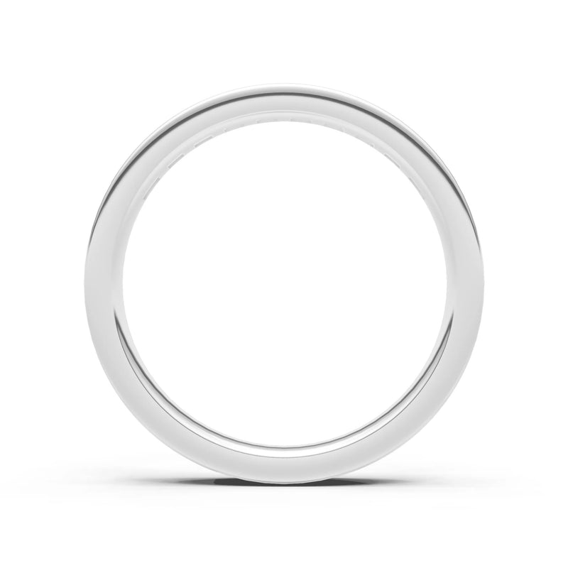 Princess Cut Minimalist Channel Set Half Eternity Band