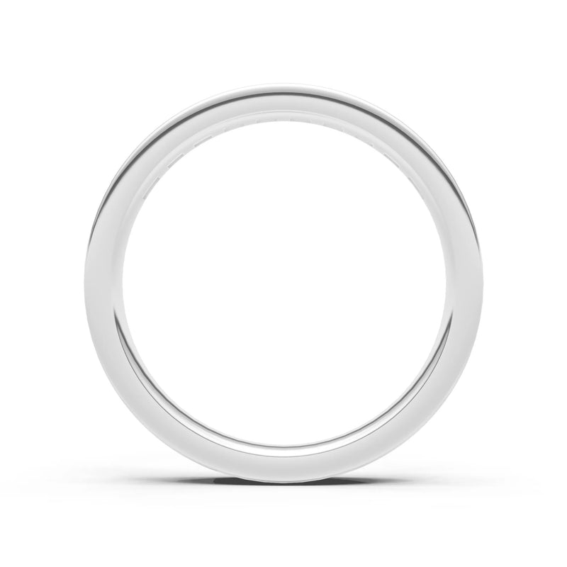 Princess Cut Minimalist Channel Set Half Eternity Band