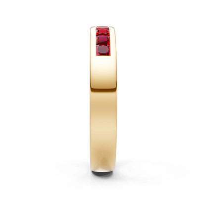 Princess Cut Minimalist Channel Set Half Eternity Band