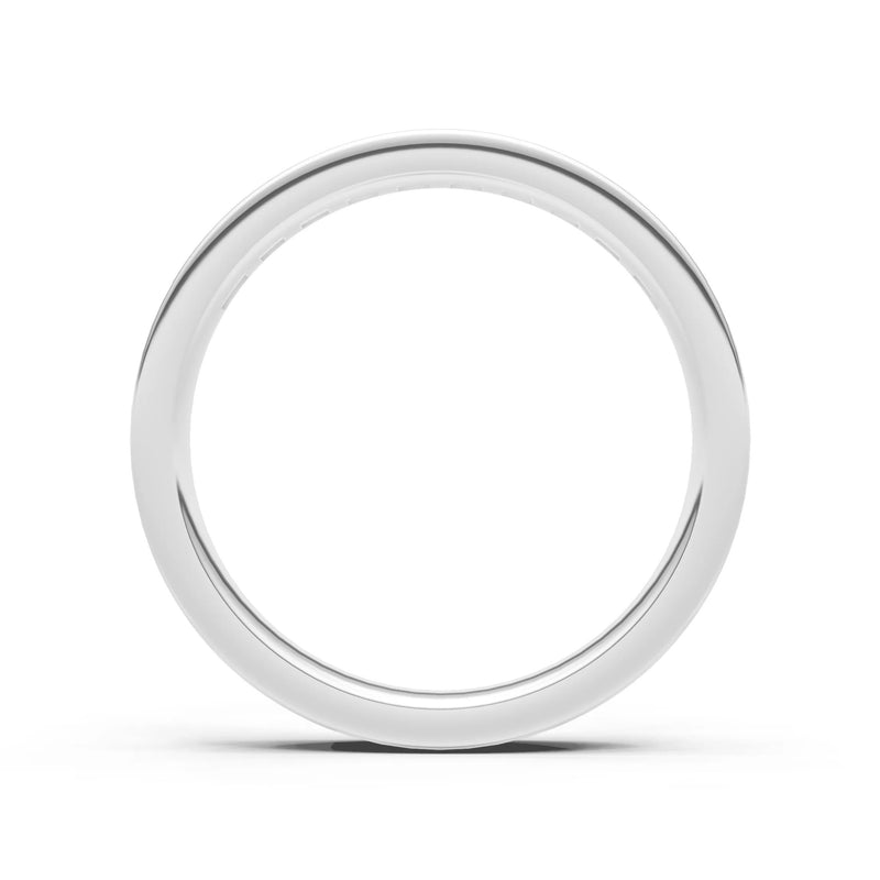 Princess Cut Minimalist Channel Set Half Eternity Band