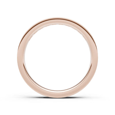 Princess Cut Minimalist Channel Set Half Eternity Band