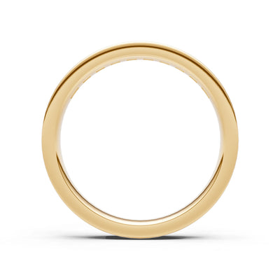 Garnet Minimalist Channel Set Princess Cut Half Eternity Band