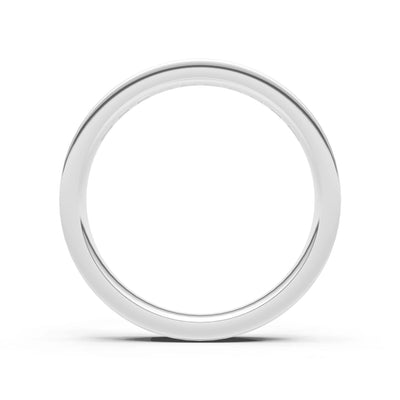 Princess Cut Minimalist Channel Set Half Eternity Band