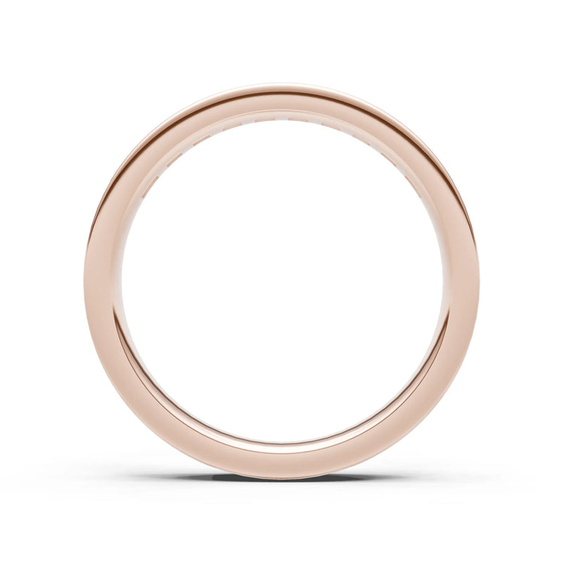 Princess Cut Minimalist Channel Set Half Eternity Band