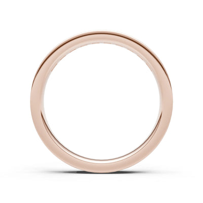 Princess Cut Minimalist Channel Set Half Eternity Band