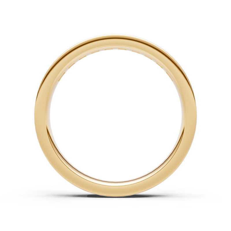 Princess Cut Minimalist Channel Set Half Eternity Band