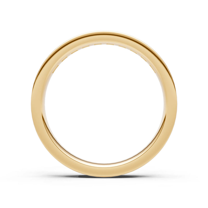 Princess Cut Minimalist Channel Set Half Eternity Band