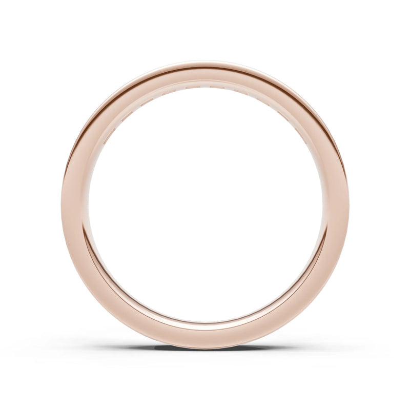 Princess Cut Minimalist Channel Set Half Eternity Band