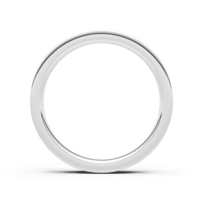 Round Cut Gemstone Minimalist Channel Set Half Eternity
