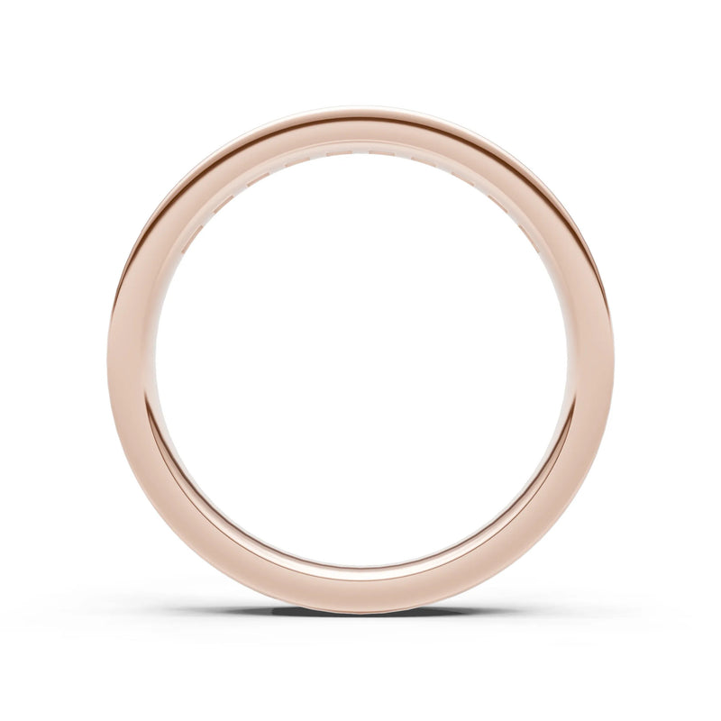 Round Cut Gemstone Minimalist Channel Set Half Eternity