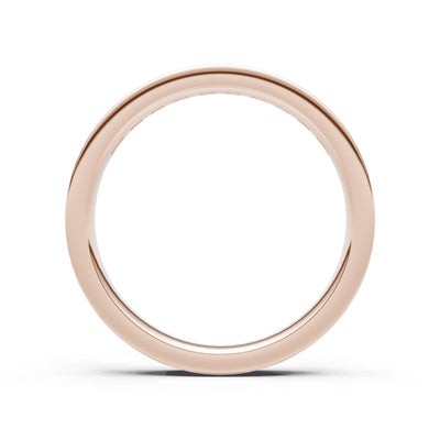 Round Cut Gemstone Minimalist Channel Set Half Eternity
