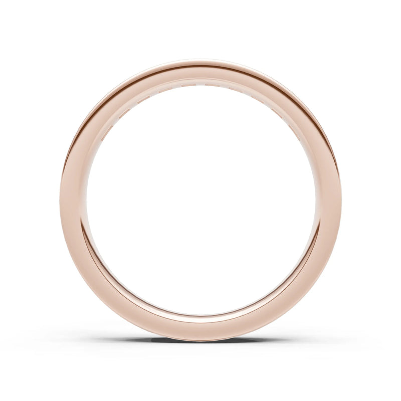 Round Cut Gemstone Minimalist Channel Set Half Eternity