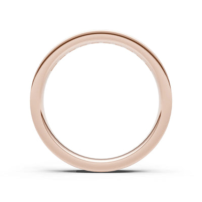 Round Cut Gemstone Minimalist Channel Set Half Eternity