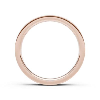 Round Cut Gemstone Minimalist Channel Set Half Eternity
