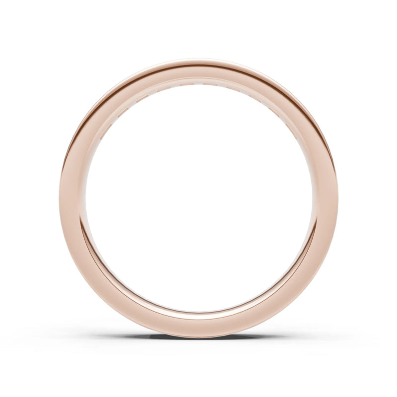 Round Cut Gemstone Minimalist Channel Set Half Eternity