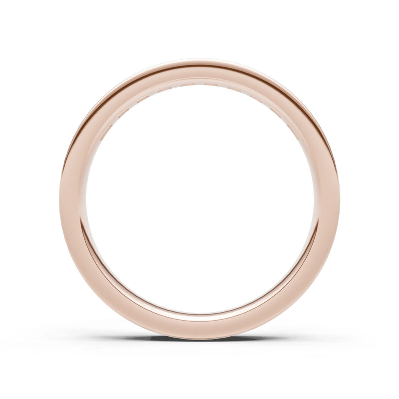 Round Cut Gemstone Minimalist Channel Set Half Eternity