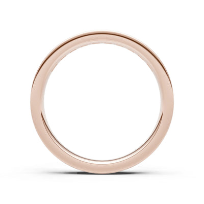 Round Cut Gemstone Minimalist Channel Set Half Eternity