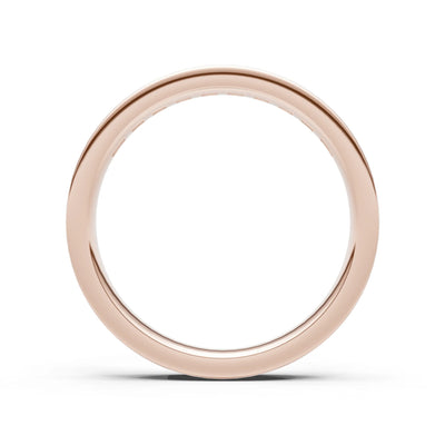 Round Cut Gemstone Minimalist Channel Set Half Eternity