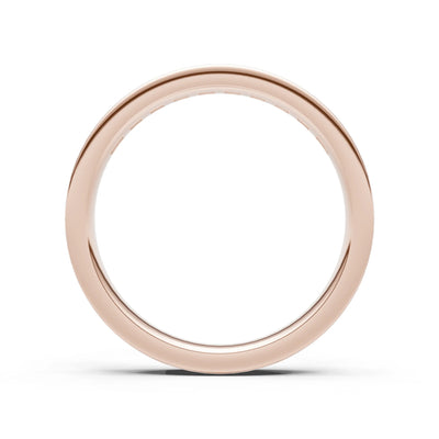 Round Cut Gemstone Minimalist Channel Set Half Eternity