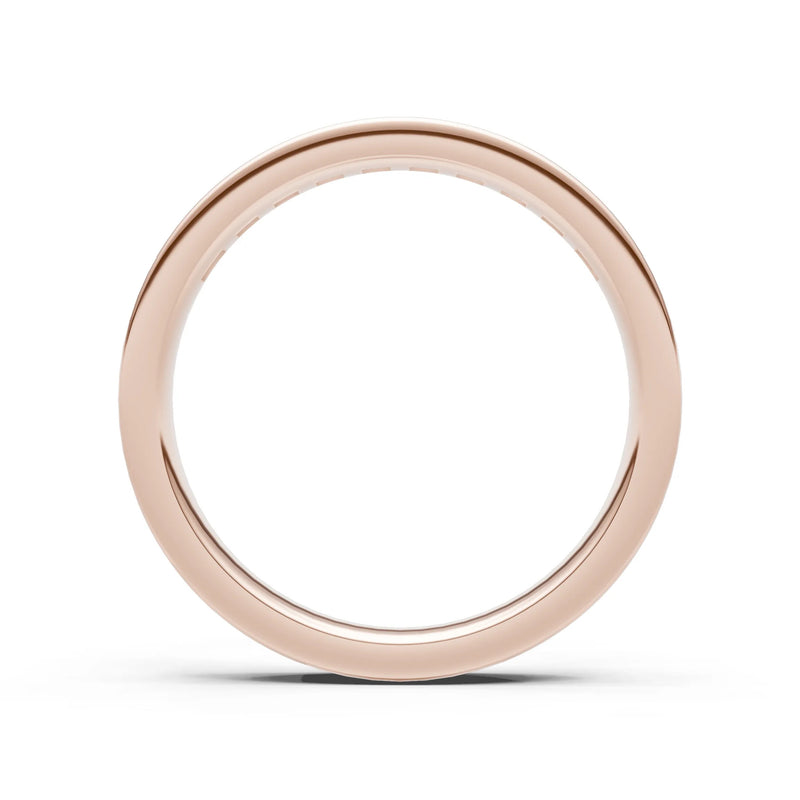 Round Cut Gemstone Minimalist Channel Set Half Eternity