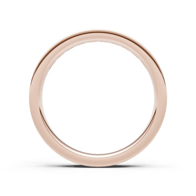 Round Cut Gemstone Minimalist Channel Set Half Eternity