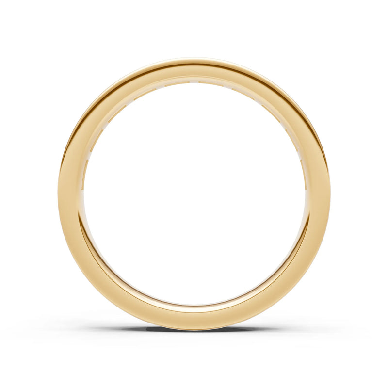 Amethyst Emerald-Cut Channel Set Half Eternity Band