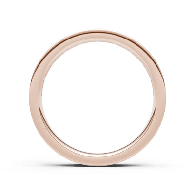 Amethyst Emerald-Cut Channel Set Half Eternity Band