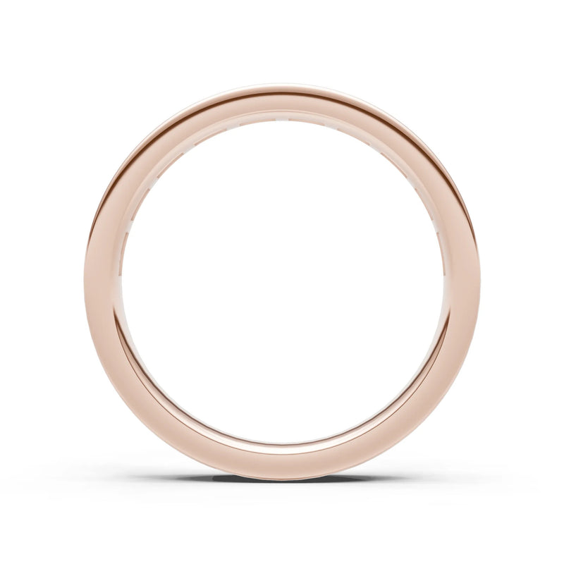 Amethyst Emerald-Cut Channel Set Half Eternity Band