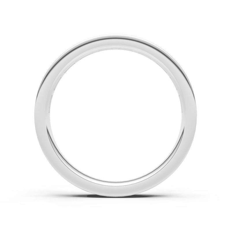 Garnet Emerald-Cut Channel Set Half Eternity Band